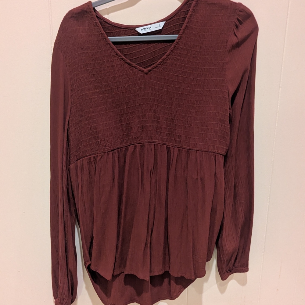 Kohl's Deep Burgundy Blouse